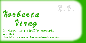norberta virag business card